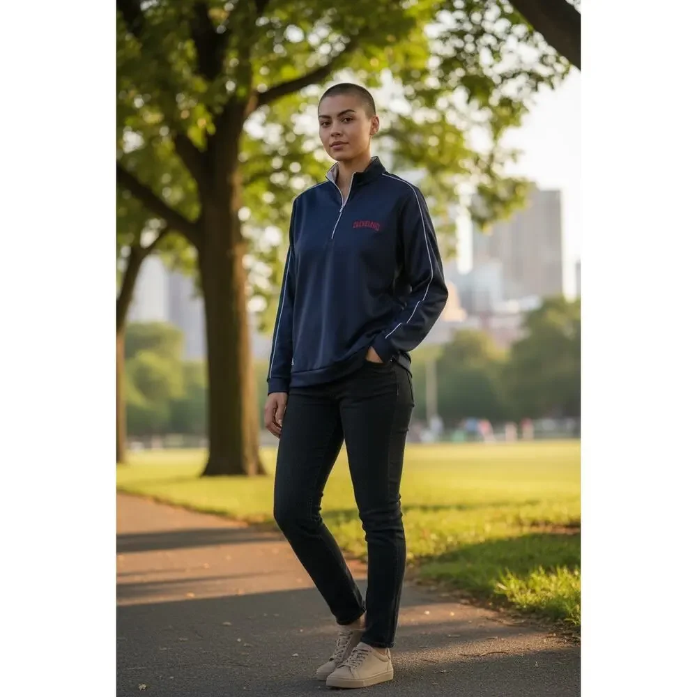 ADIDAS Climalite 🏀Cleveland Cavaliers Pullover 1/4 Zip M Navy Blue Golf - Picture 5 of 16